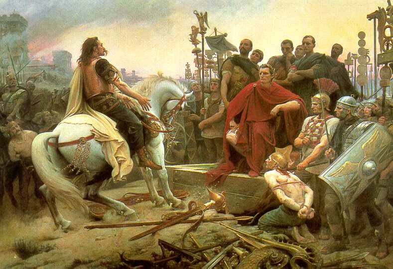 Vercingétorix jette ses armes aux pieds de Jules César, Royer.