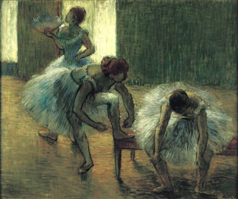 Danseuses sur un banc, Degas