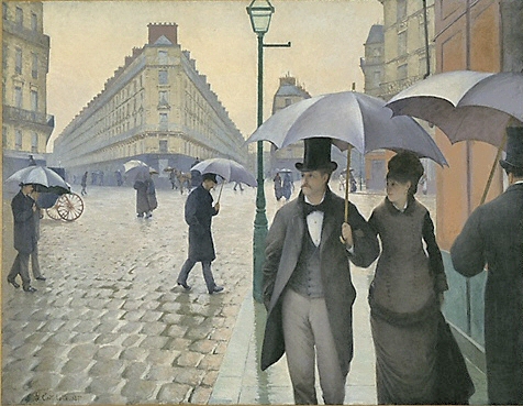 Un jour de pluie à Paris, Caillebotte 